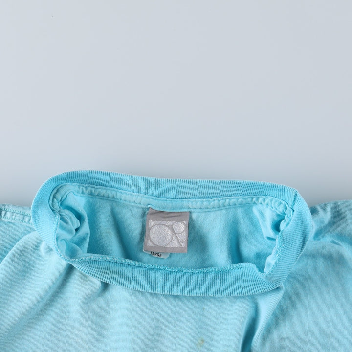 90'S Ocean Pacific short-sleeved T-shirt, men's size L (approx.) cotton Blue type light blue Vintage Second Hand