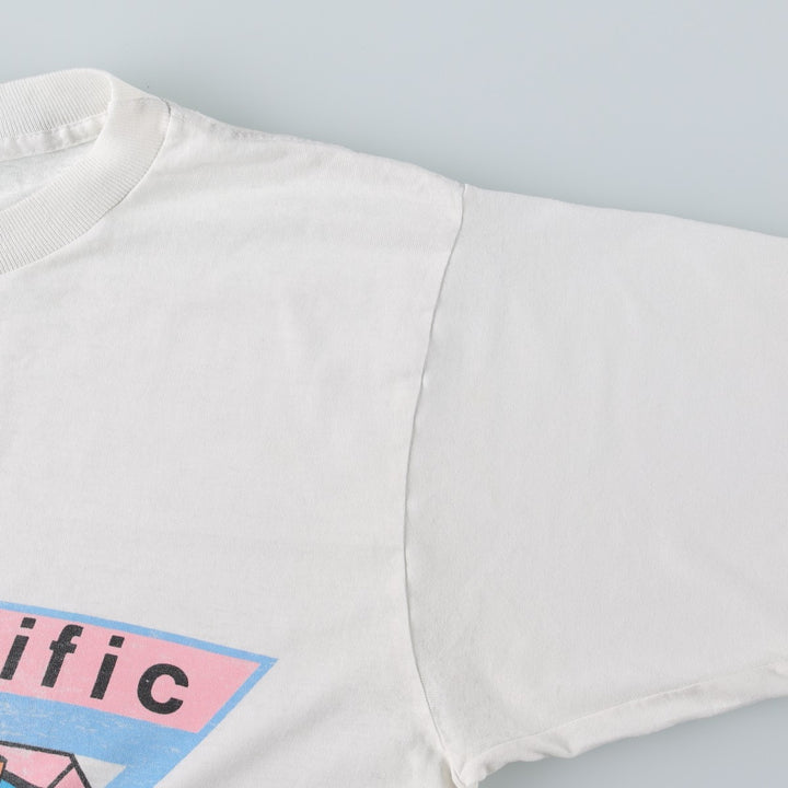 1980'S Ocean Pacific short-sleeved T-shirt, men's size L equivalent, vintage. unclear white type Vintage Second Hand