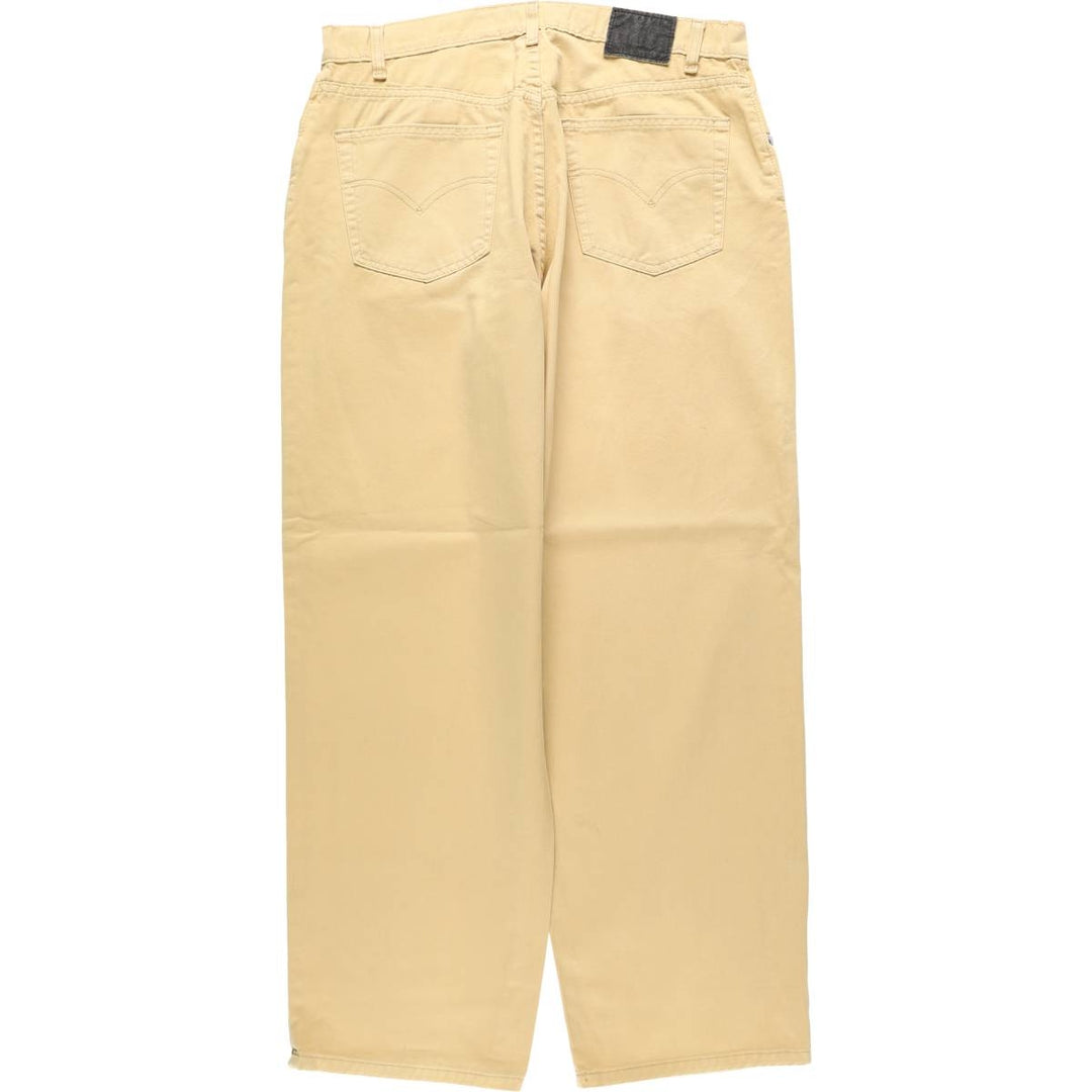 90'S Levi's Silver Tab Loose Tapered Denim Pants, Made in USA, Men's Size W36 (approx.) cotton yellow type Vintage Second Hand