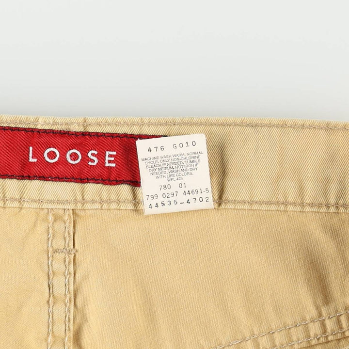 90'S Levi's Silver Tab Loose Tapered Denim Pants, Made in USA, Men's Size W36 (approx.) cotton yellow type Vintage Second Hand