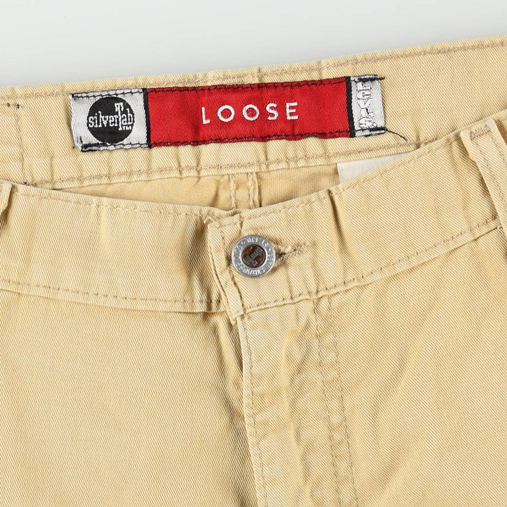 90'S Levi's Silver Tab Loose Tapered Denim Pants, Made in USA, Men's Size W36 (approx.) cotton yellow type Vintage Second Hand
