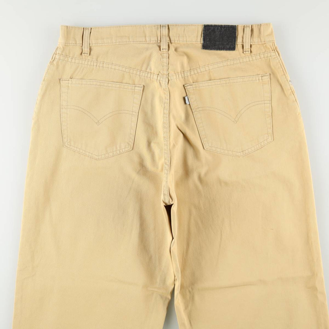 90'S Levi's Silver Tab Loose Tapered Denim Pants, Made in USA, Men's Size W36 (approx.) cotton yellow type Vintage Second Hand