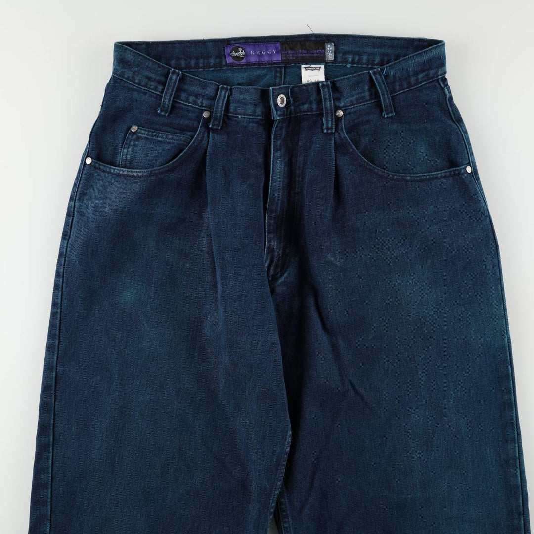 90s-00'S Levi's SILVER TAB BAGGY Tapered Denim Pants, Men's W34 (approx.) cotton navy blue type Vintage Second Hand