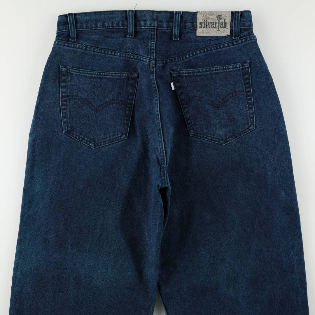 90s-00'S Levi's SILVER TAB BAGGY Tapered Denim Pants, Men's W34 (approx.) cotton navy blue type Vintage Second Hand