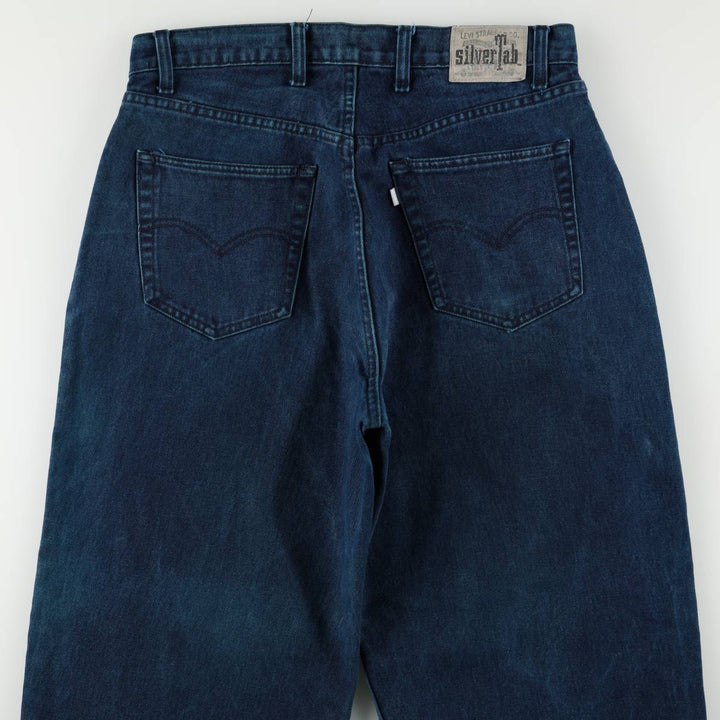90s-00'S Levi's SILVER TAB BAGGY Tapered Denim Pants, Men's W34 (approx.) cotton navy blue type Vintage Second Hand