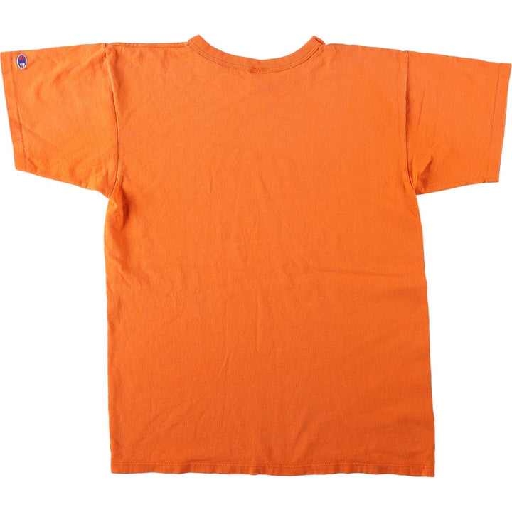 90'S Champion One-Point Logo T-Shirt, Made in USA, Men's Size L (Equivalent), Vintage cotton orange type Vintage Second Hand