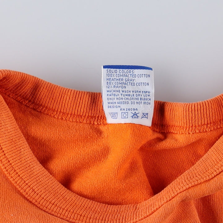 90'S Champion One-Point Logo T-Shirt, Made in USA, Men's Size L (Equivalent), Vintage cotton orange type Vintage Second Hand