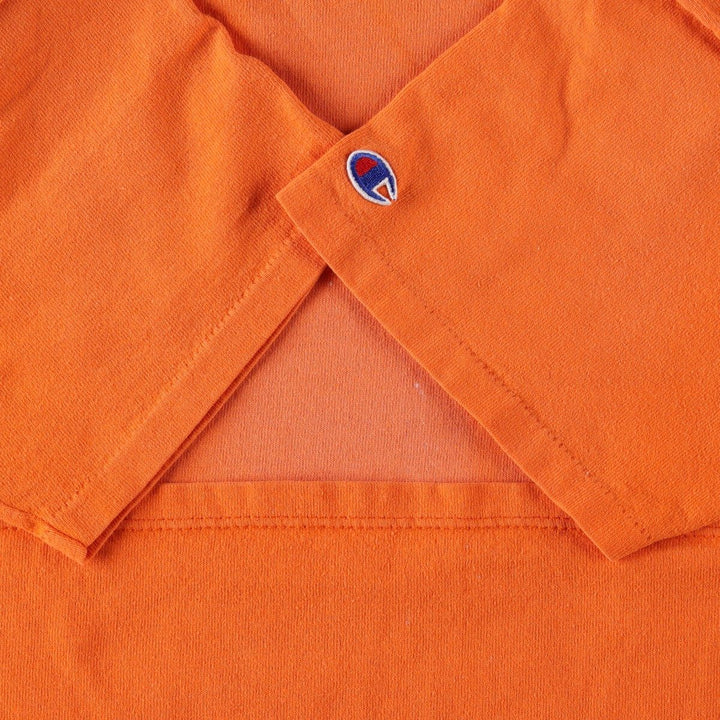 90'S Champion One-Point Logo T-Shirt, Made in USA, Men's Size L (Equivalent), Vintage cotton orange type Vintage Second Hand