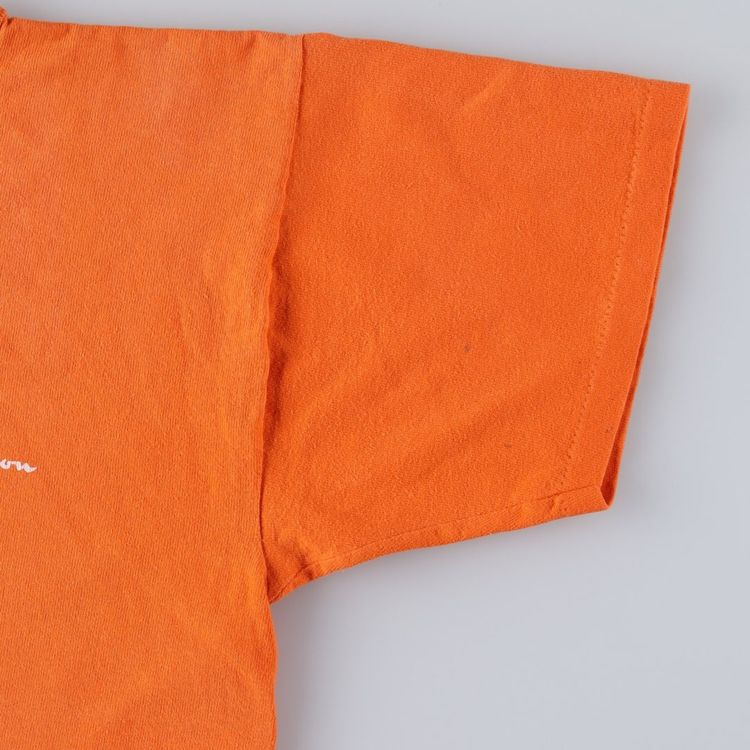 90'S Champion One-Point Logo T-Shirt, Made in USA, Men's Size L (Equivalent), Vintage cotton orange type Vintage Second Hand