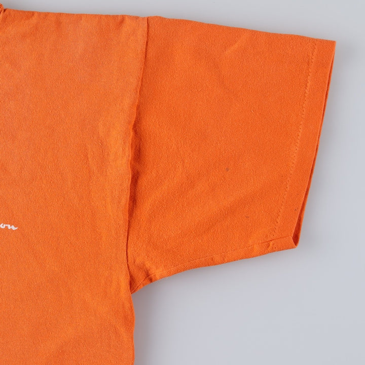 90'S Champion One-Point Logo T-Shirt, Made in USA, Men's Size L (Equivalent), Vintage cotton orange type Vintage Second Hand