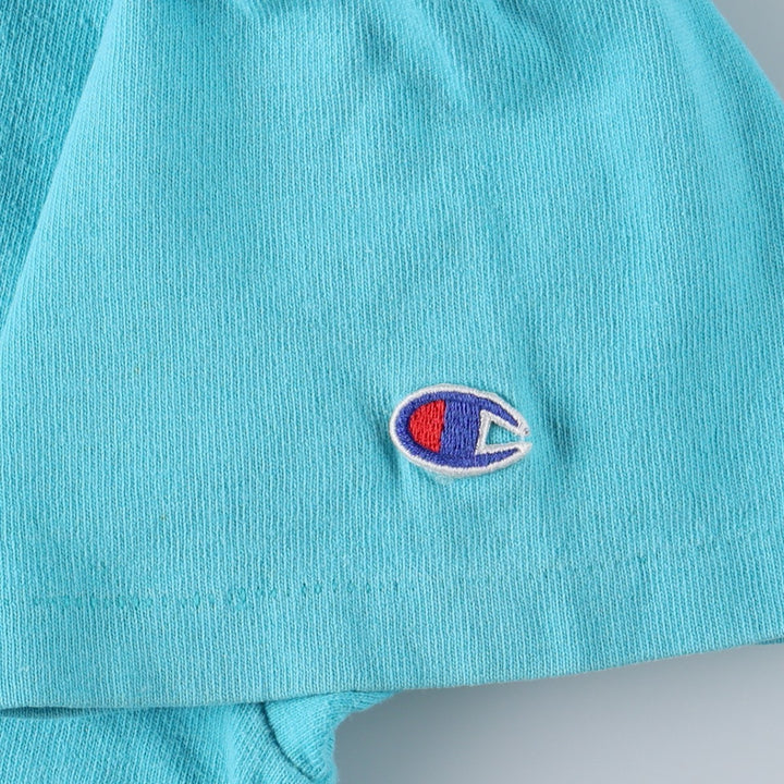 90'S Champion One-Point Logo T-Shirt, Made in USA, Men's Size M (Equivalent), Vintage cotton Blue type light blue Vintage Second Hand