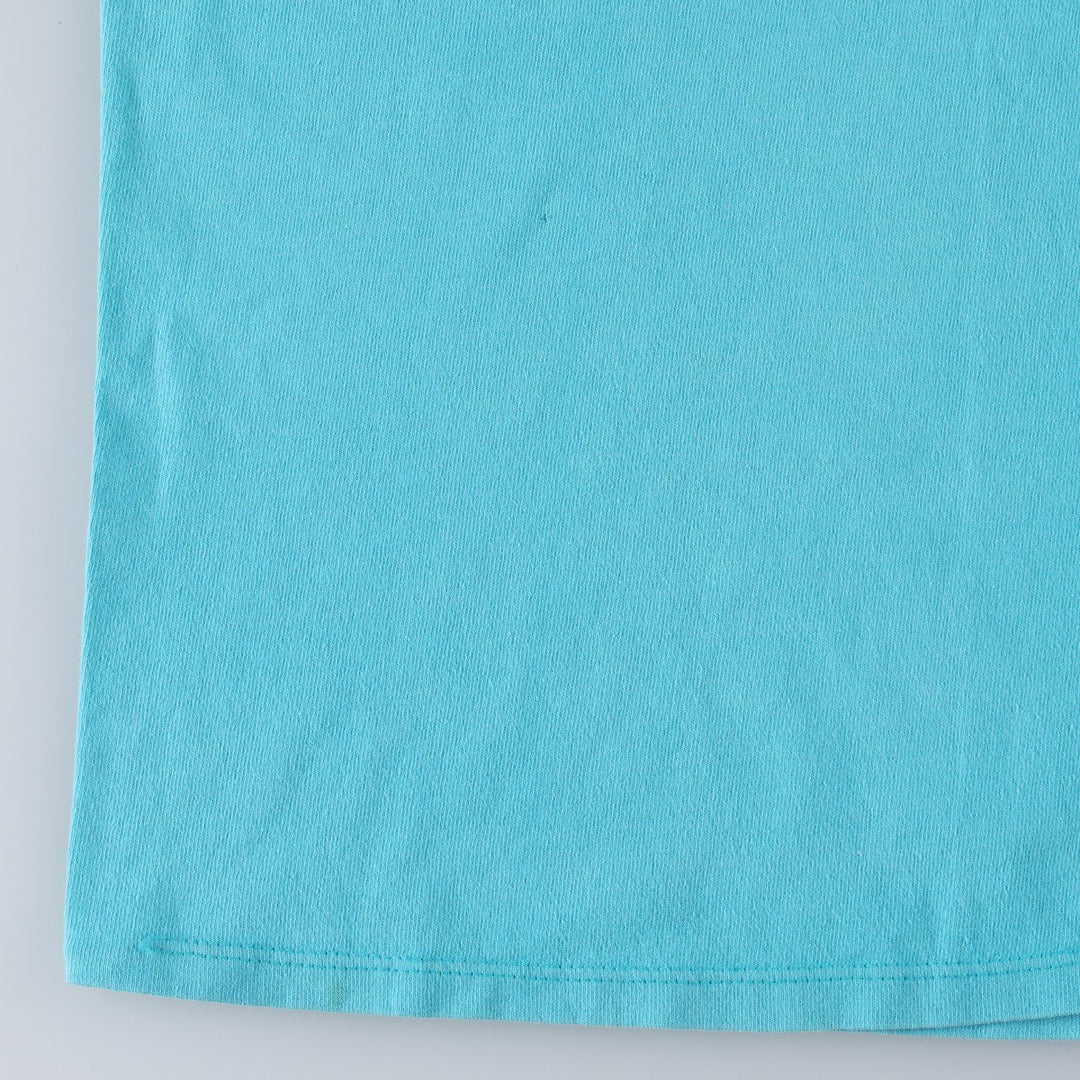 90'S Champion One-Point Logo T-Shirt, Made in USA, Men's Size M (Equivalent), Vintage cotton Blue type light blue Vintage Second Hand