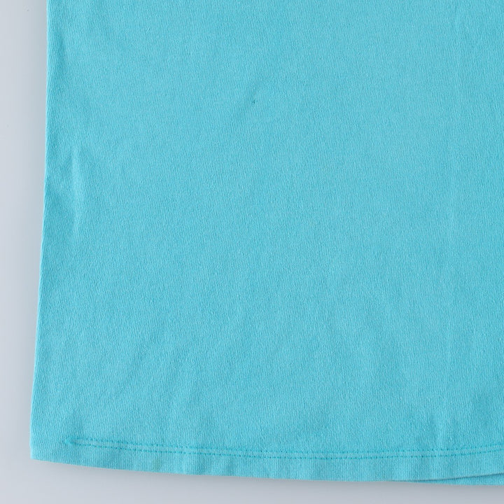 90'S Champion One-Point Logo T-Shirt, Made in USA, Men's Size M (Equivalent), Vintage cotton Blue type light blue Vintage Second Hand