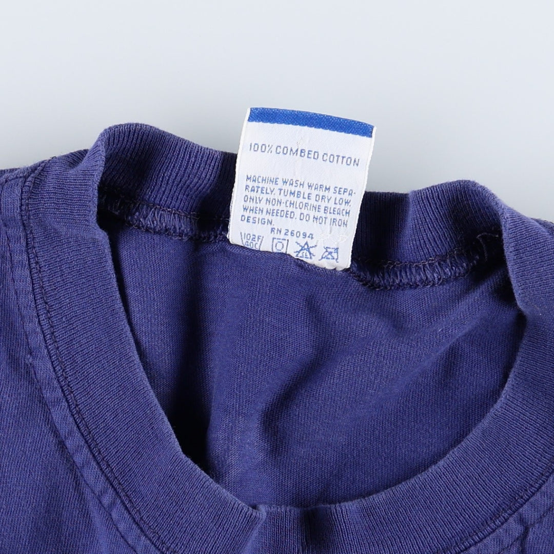 90'S Champion One-Point Logo T-Shirt, Made in USA, Men's Size M (Equivalent), Vintage cotton navy blue type Vintage Second Hand