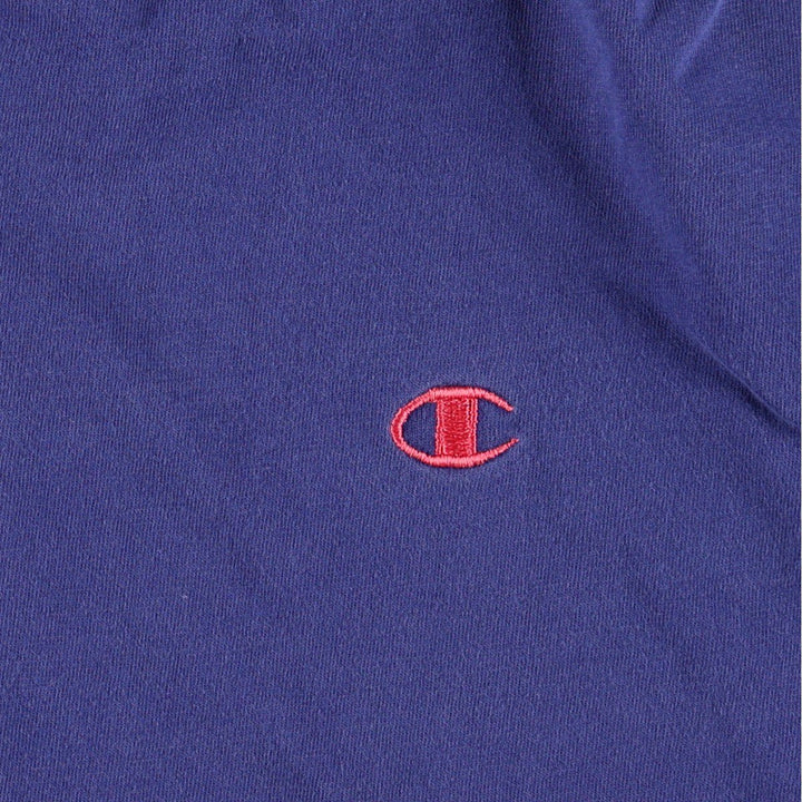 90'S Champion One-Point Logo T-Shirt, Made in USA, Men's Size M (Equivalent), Vintage cotton navy blue type Vintage Second Hand