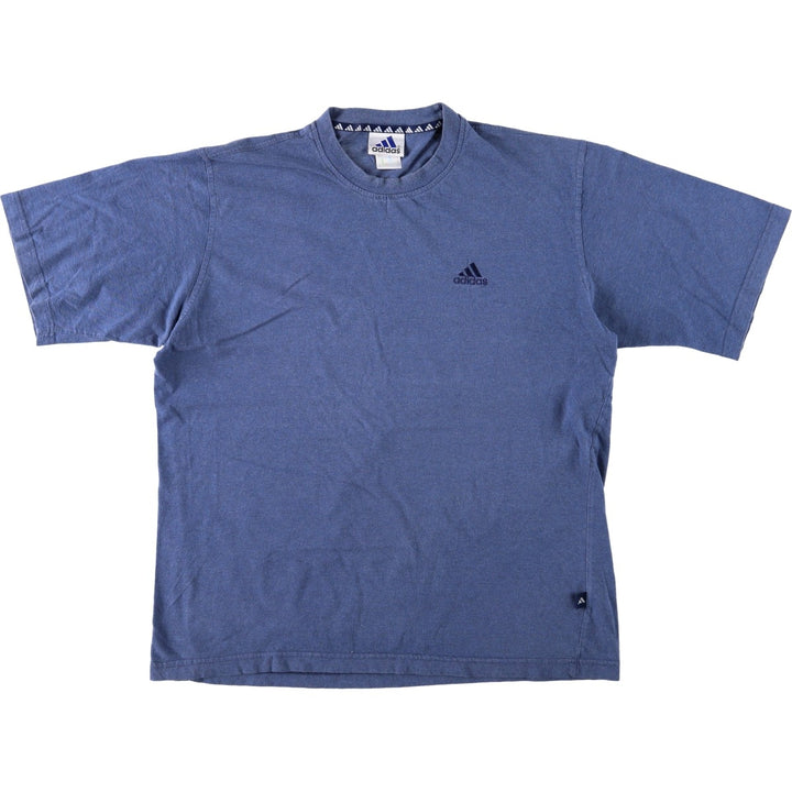 Vintage 90'S Adidas logo T-shirt, men's size XL cotton blue type Vintage Second Hand