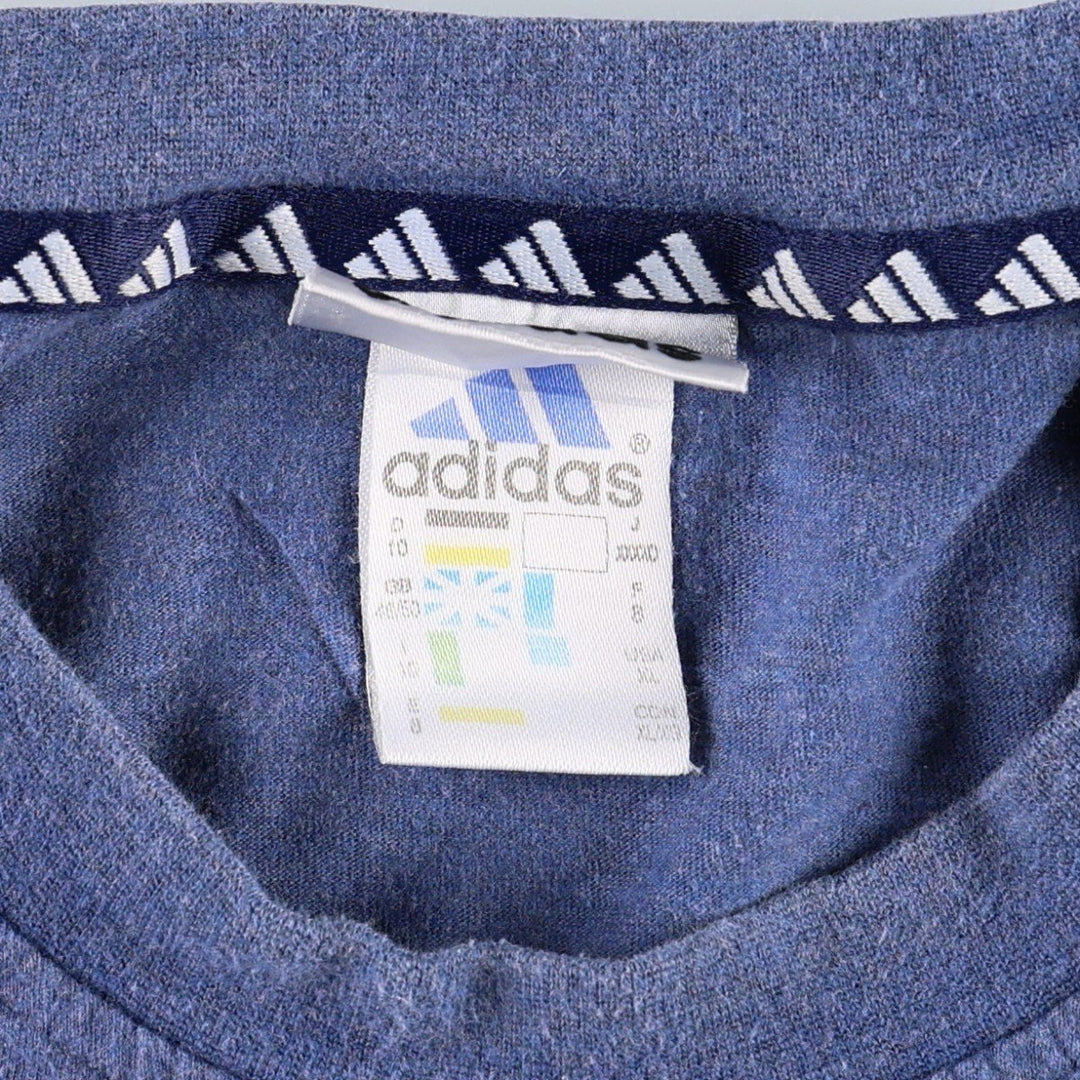 Vintage 90'S Adidas logo T-shirt, men's size XL cotton blue type Vintage Second Hand