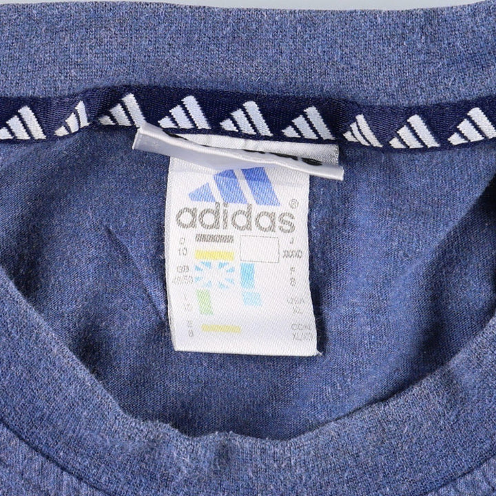 Vintage 90'S Adidas logo T-shirt, men's size XL cotton blue type Vintage Second Hand