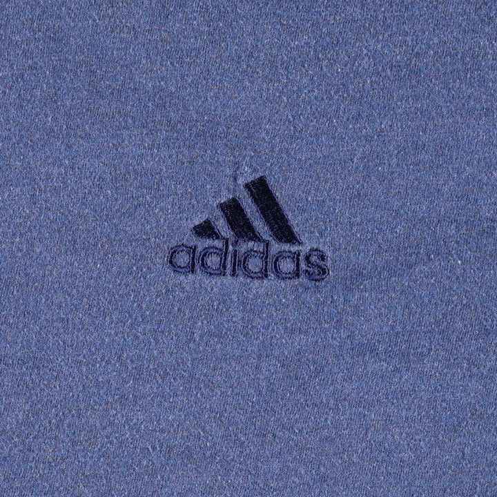 Vintage 90'S Adidas logo T-shirt, men's size XL cotton blue type Vintage Second Hand