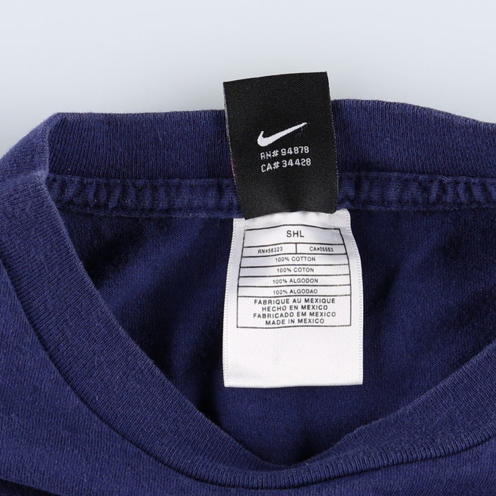 2000'S Nike Team Logo Print T-Shirt, Men's Size XL (approx.) cotton navy blue type Vintage Second Hand