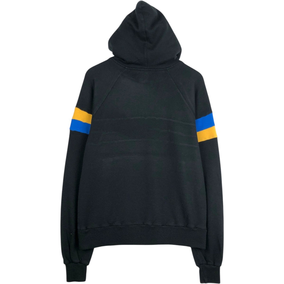 80s-90'S Ocean Pacific sweatshirt pullover hoodie, men's size L equivalent, vintage. acrylic black type Vintage Second Hand