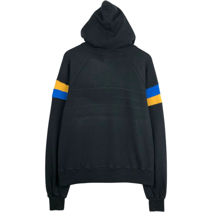 80s-90'S Ocean Pacific sweatshirt pullover hoodie, men's size L equivalent, vintage. acrylic black type Vintage Second Hand