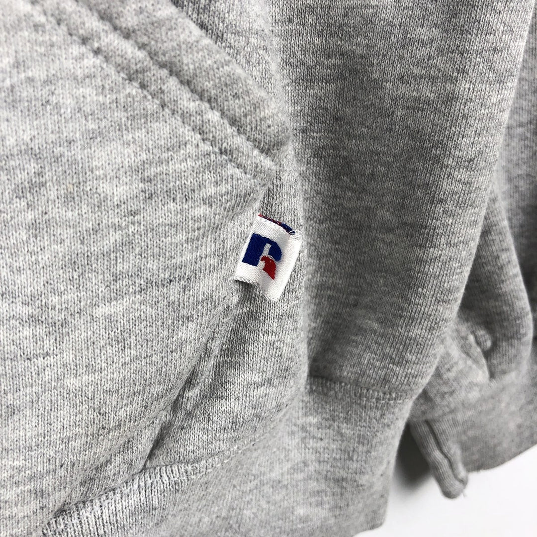 90'S Russell College Sweatshirt Pullover Hoodie Made in USA Men's L Size Vintage polyester gray type Vintage Second Hand