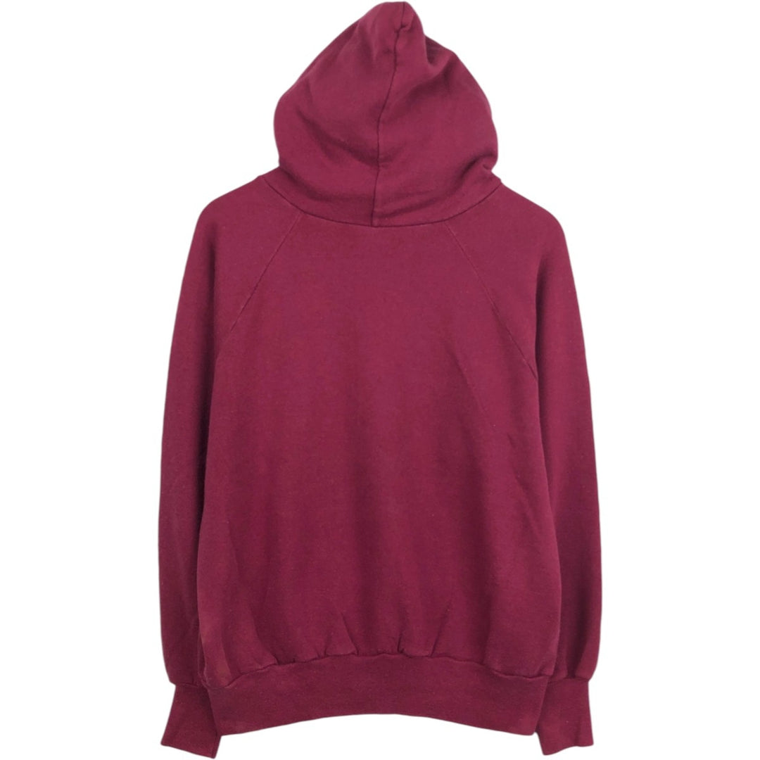Printed College Sweatshirt Pullover Hoodie, Men's Size M (approx.) unclear burgundy type Vintage Second Hand