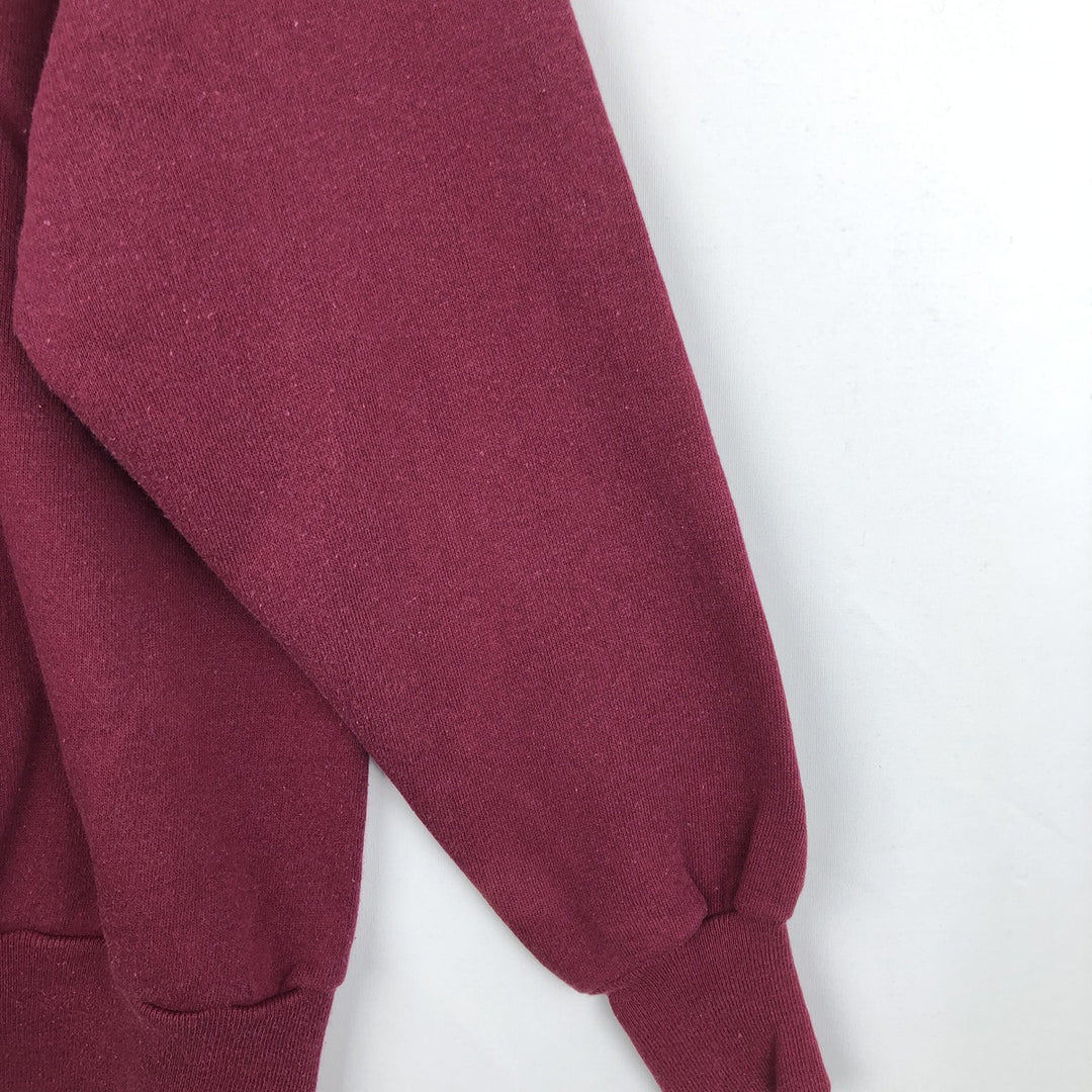 Printed College Sweatshirt Pullover Hoodie, Men's Size M (approx.) unclear burgundy type Vintage Second Hand