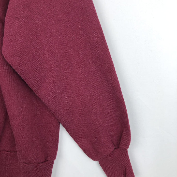 Printed College Sweatshirt Pullover Hoodie, Men's Size M (approx.) unclear burgundy type Vintage Second Hand