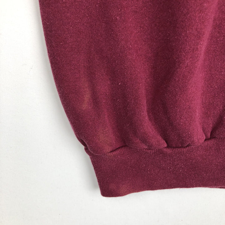 Printed College Sweatshirt Pullover Hoodie, Men's Size M (approx.) unclear burgundy type Vintage Second Hand