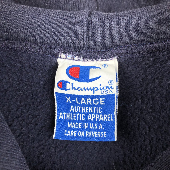 90'S Champion Eagle Pattern Sweatshirt Pullover Hoodie, Made in USA, Men's XL equivalent, Vintage cotton navy blue type Vintage Second Hand