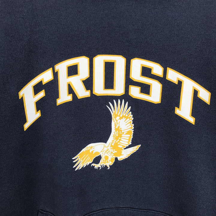 90'S Champion Eagle Pattern Sweatshirt Pullover Hoodie, Made in USA, Men's XL equivalent, Vintage cotton navy blue type Vintage Second Hand