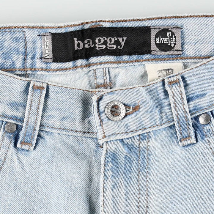 90'S Levi's SILVER TAB BAGGY tapered denim pants for men, W31 equivalent, vintage cotton blue type Vintage Second Hand