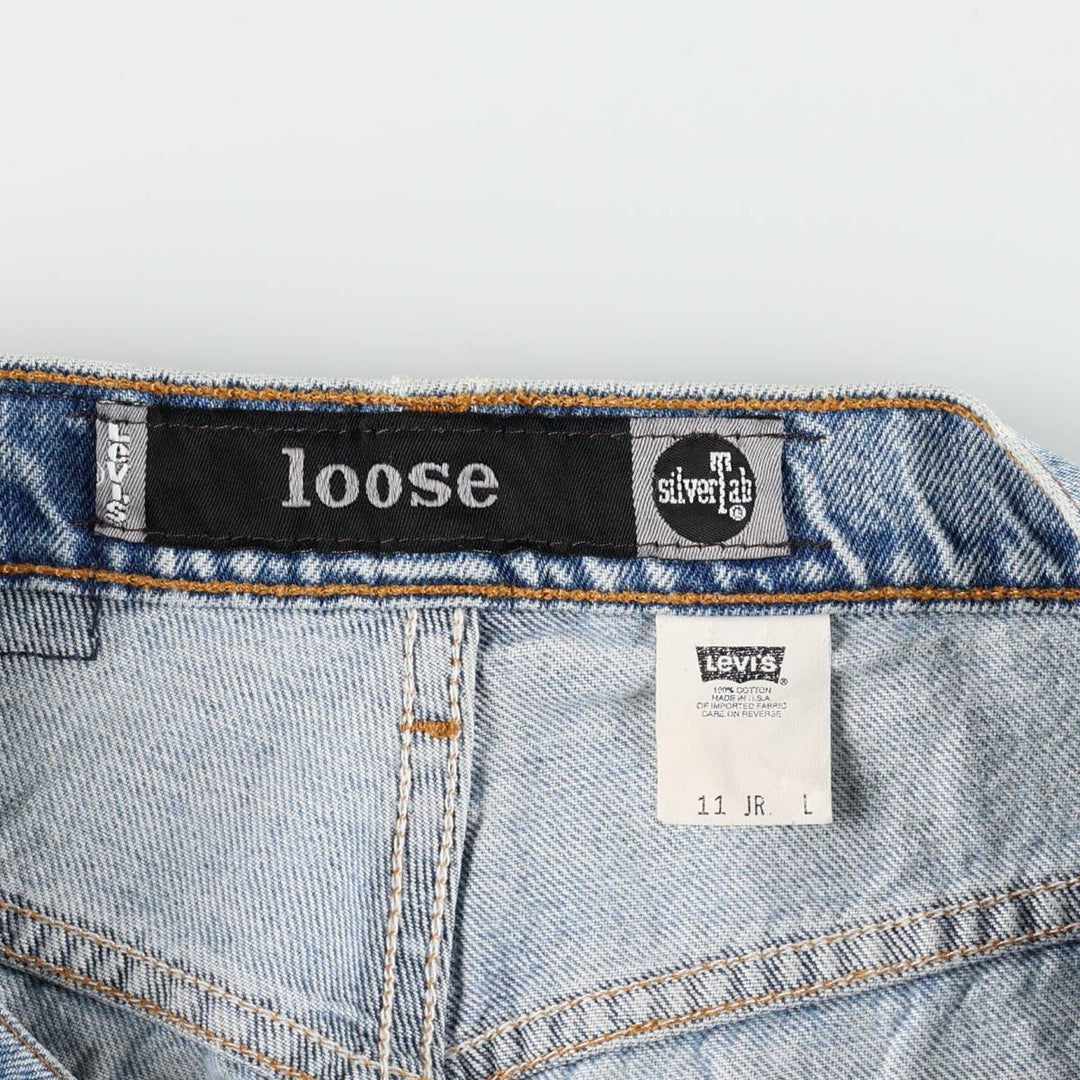 90'S Levi's Silver Tab Loose Tapered Denim Pants, Made in USA, Women's XL (W31), Vintage cotton blue type Vintage Second Hand
