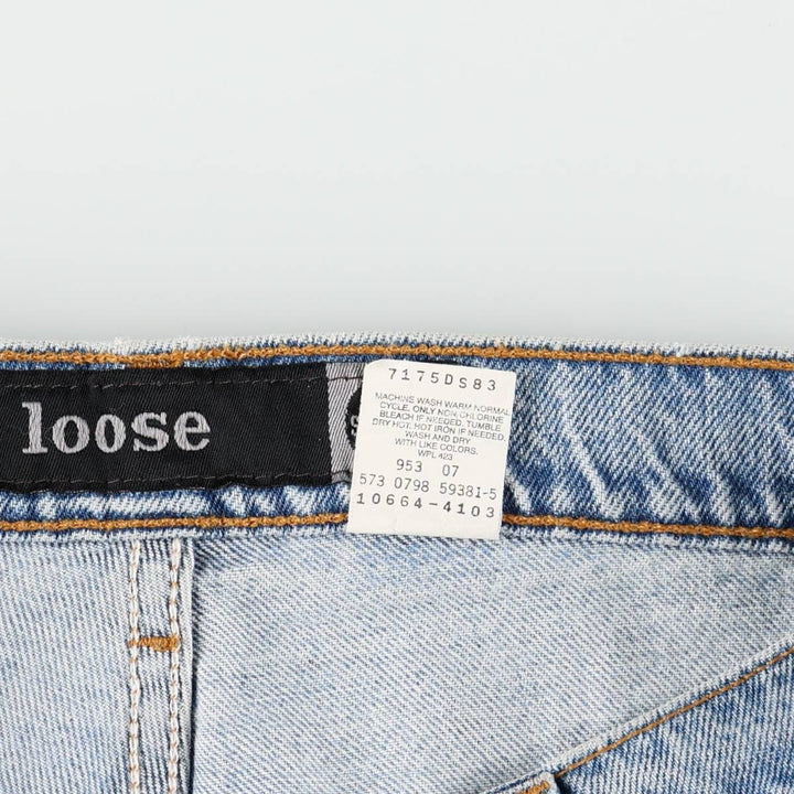 90'S Levi's Silver Tab Loose Tapered Denim Pants, Made in USA, Women's XL (W31), Vintage cotton blue type Vintage Second Hand