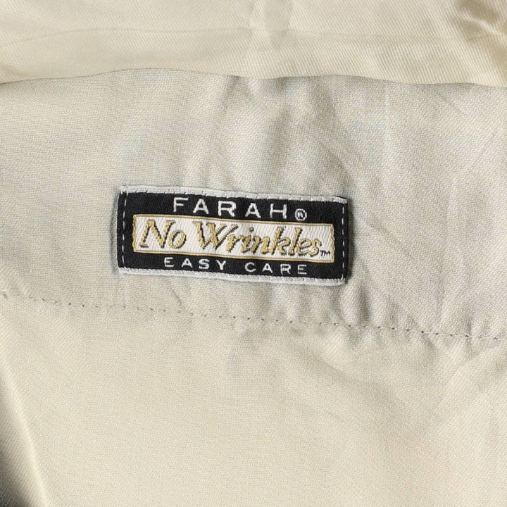 ~90'S FARAH No Wrinkles Two-Pleat Slacks Pants Men's W35 (approx.) Vintage polyester black type Vintage Second Hand