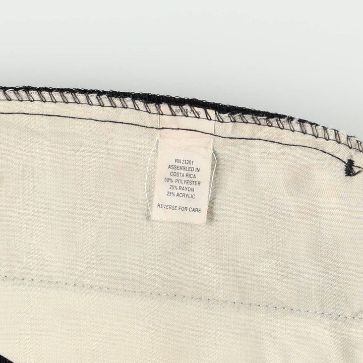 ~90'S FARAH No Wrinkles Two-Pleat Slacks Pants Men's W35 (approx.) Vintage polyester black type Vintage Second Hand