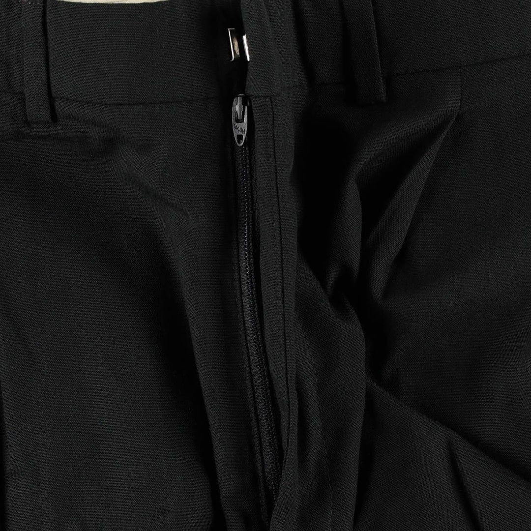 ~90'S FARAH No Wrinkles Two-Pleat Slacks Pants Men's W35 (approx.) Vintage polyester black type Vintage Second Hand
