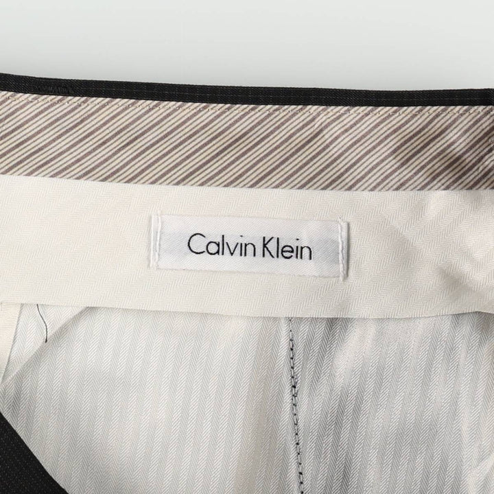 2000'S Calvin Klein check pattern slacks pants, men's size W32 (approx.) unclear black type Vintage Second Hand
