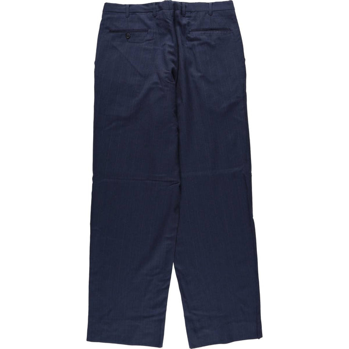 90'S Vintage Striped Slacks, Men's Size 36 unclear navy blue type Vintage Second Hand