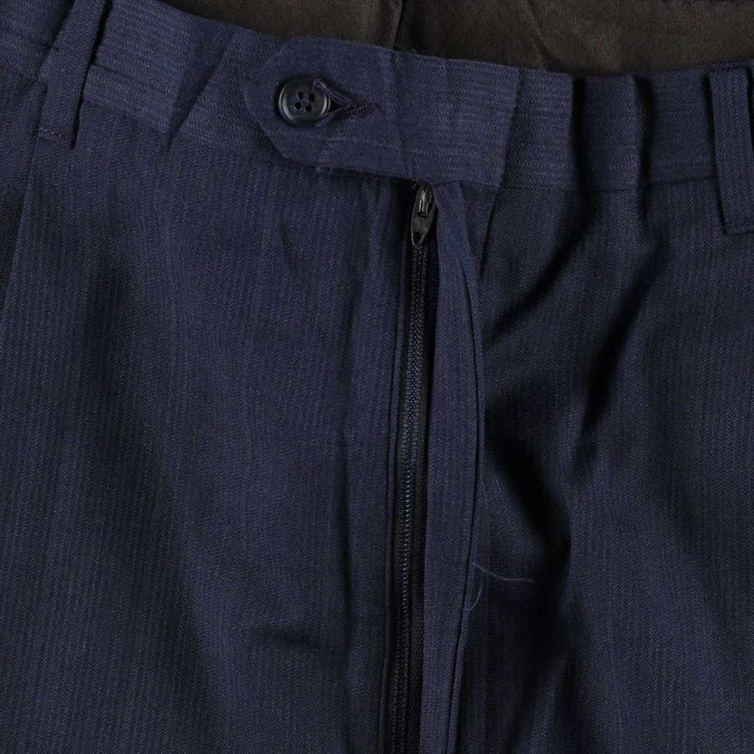 90'S Vintage Striped Slacks, Men's Size 36 unclear navy blue type Vintage Second Hand
