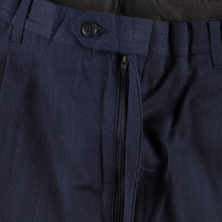 90'S Vintage Striped Slacks, Men's Size 36 unclear navy blue type Vintage Second Hand
