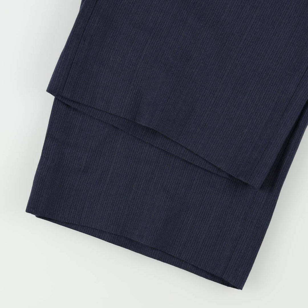 90'S Vintage Striped Slacks, Men's Size 36 unclear navy blue type Vintage Second Hand
