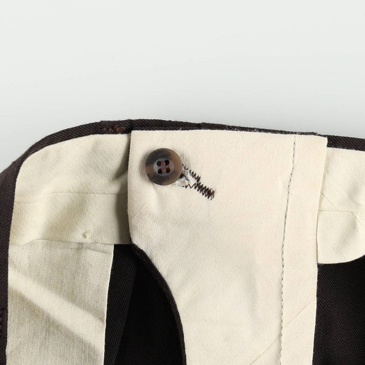 2000'S Dockers Slates Two-Pleat Poly/Wool Pants, Men's Size W35 (approx.) polyester brown type Vintage Second Hand