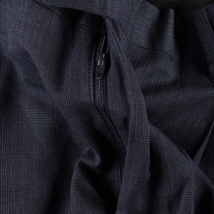 BIELLA Check Pattern Three-Pleat Slacks Pants Men's W34 (approx.) Vintage unclear navy blue type Vintage Second Hand
