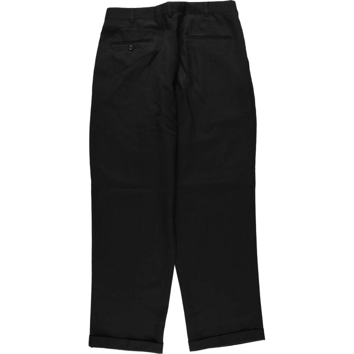 80s-90'S City Streets slacks pants, men's size W32 (approx.), vintage. polyester black type Vintage Second Hand
