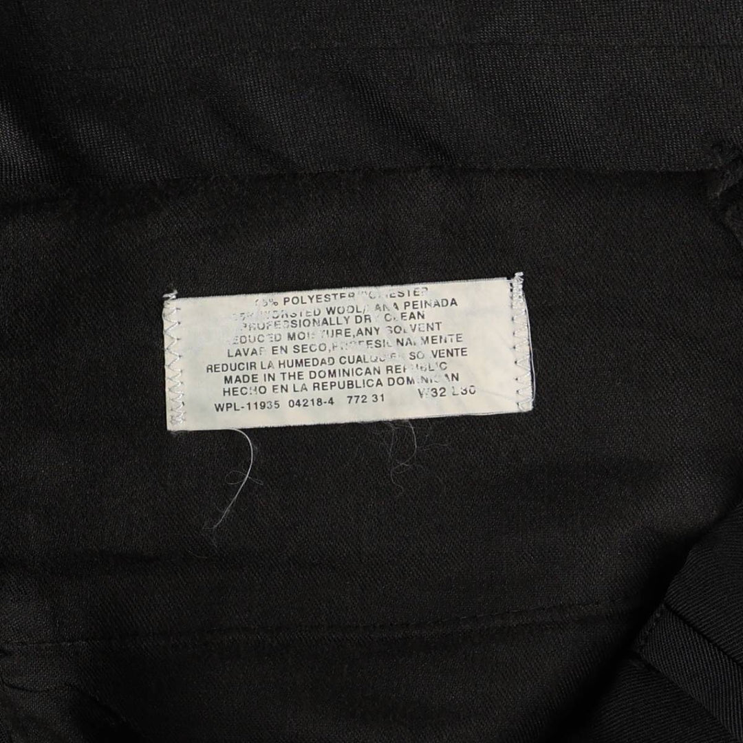 80s-90'S City Streets slacks pants, men's size W32 (approx.), vintage. polyester black type Vintage Second Hand