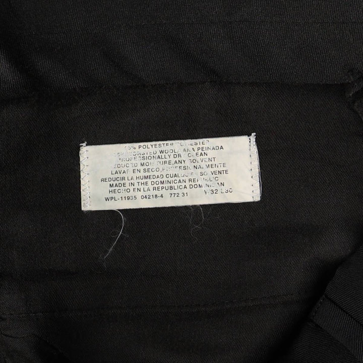 80s-90'S City Streets slacks pants, men's size W32 (approx.), vintage. polyester black type Vintage Second Hand