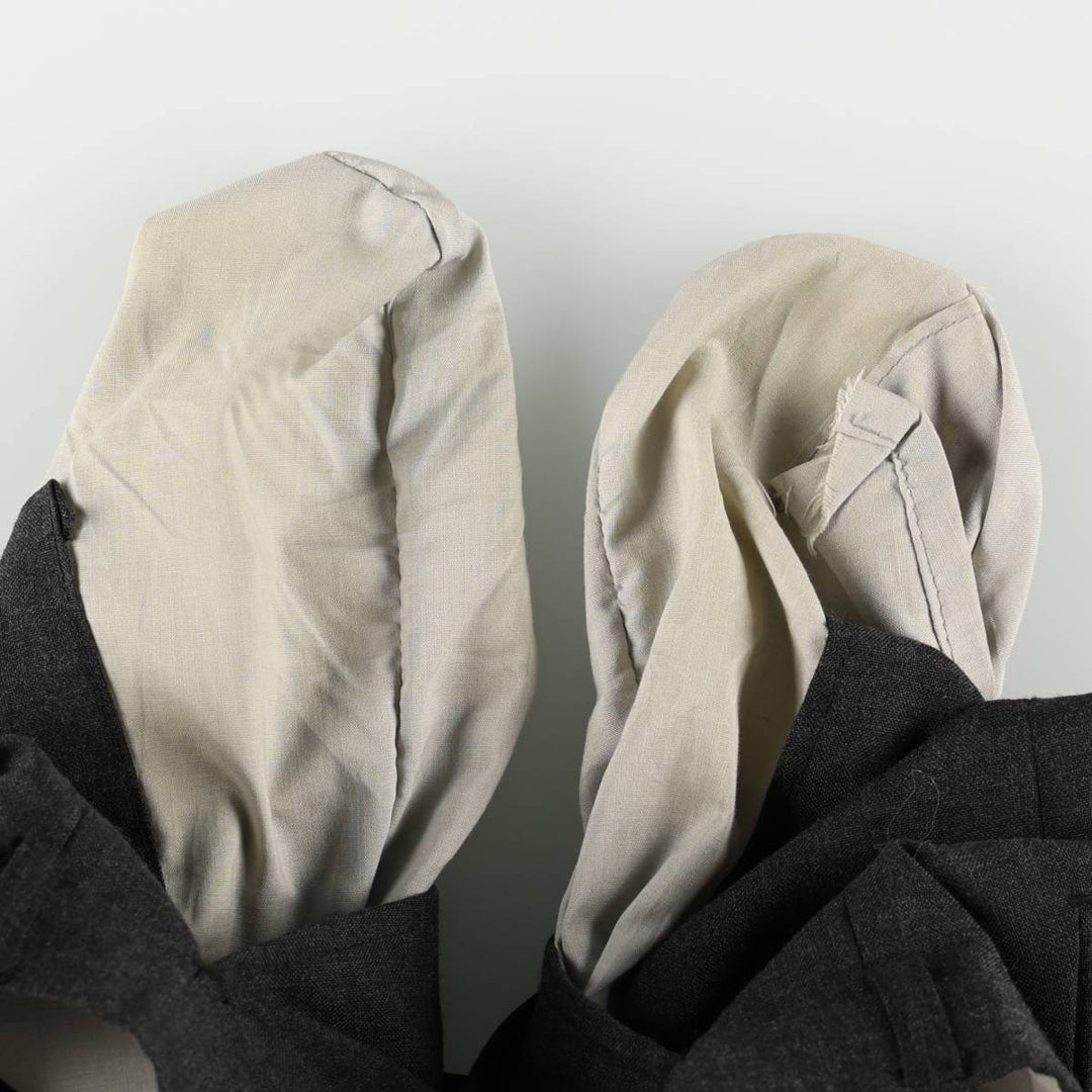 Two-pleat slacks pants for men, size W33 unclear Charcoal Vintage Second Hand
